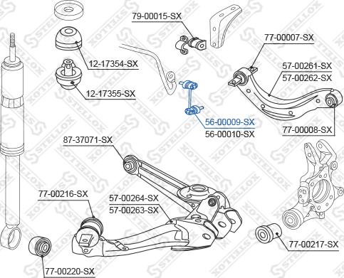 Stellox 56-00009-SX - Entretoise / tige, stabilisateur droxauto.com