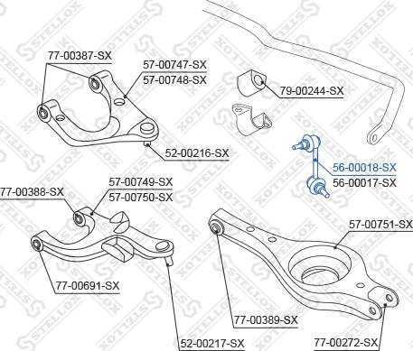 Stellox 56-00018-SX - Entretoise / tige, stabilisateur droxauto.com