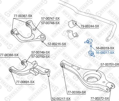 Stellox 56-00017-SX - Entretoise / tige, stabilisateur droxauto.com