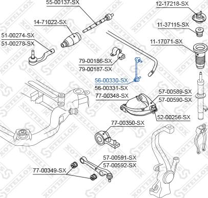 Stellox 56-00330-SX - Entretoise / tige, stabilisateur droxauto.com