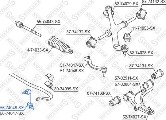 Stellox 56-74048-SX - Entretoise / tige, stabilisateur droxauto.com