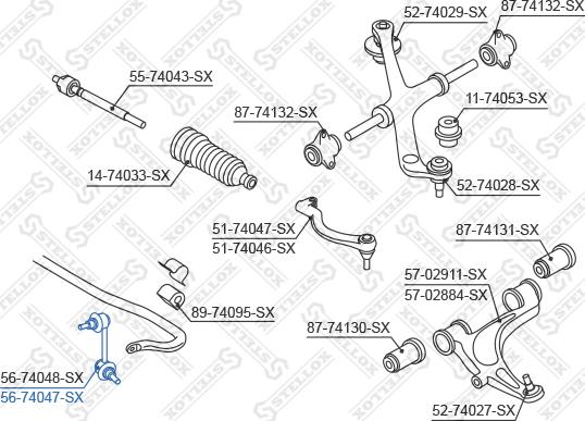 Stellox 56-74047-SX - Entretoise / tige, stabilisateur droxauto.com