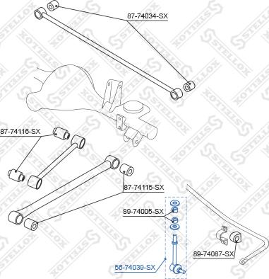 Stellox 56-74039-SX - Entretoise / tige, stabilisateur droxauto.com