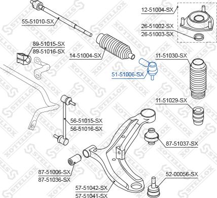 Stellox 51-51006-SX - Rotule de barre de connexion droxauto.com