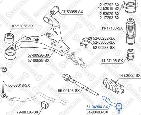 Stellox 51-04904-SX - Rotule de barre de connexion droxauto.com