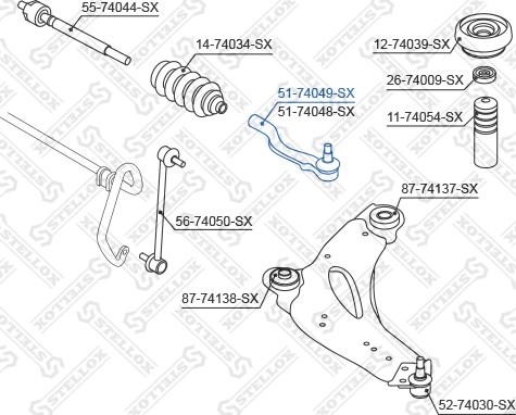 Stellox 51-74049-SX - Rotule de barre de connexion droxauto.com