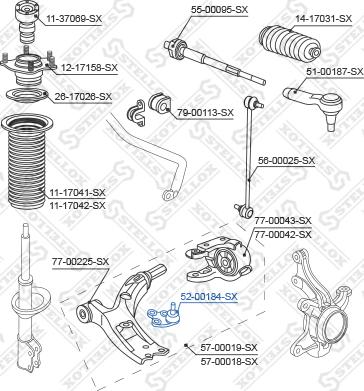 Stellox 52-00184-SX - Rotule de suspension droxauto.com