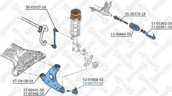 Stellox 52-00177-SX - Rotule de suspension droxauto.com