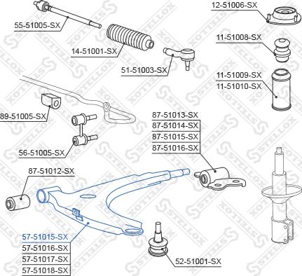 Stellox 57-51015-SX - Bras de liaison, suspension de roue droxauto.com