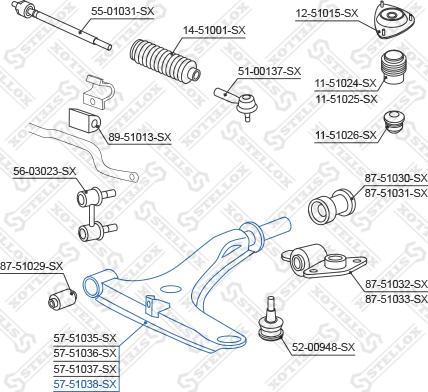 Stellox 57-51038-SX - Bras de liaison, suspension de roue droxauto.com
