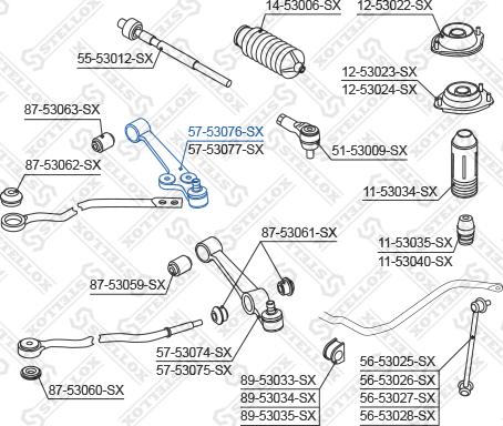 Stellox 57-53076-SX - Bras de liaison, suspension de roue droxauto.com