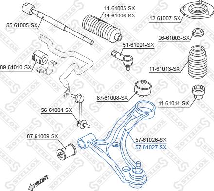 Stellox 57-61027-SX - Bras de liaison, suspension de roue droxauto.com