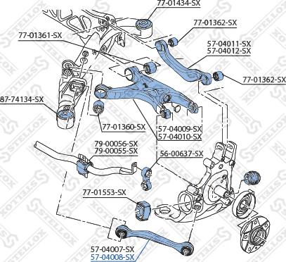 Stellox 57-04008-SX - Bras de liaison, suspension de roue droxauto.com