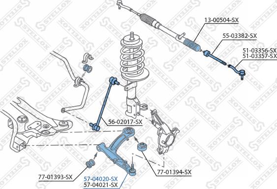 Stellox 57-04020-SX - Bras de liaison, suspension de roue droxauto.com