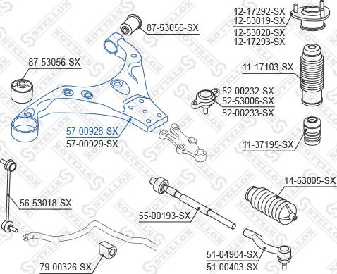 Stellox 57-00928-SX - Bras de liaison, suspension de roue droxauto.com