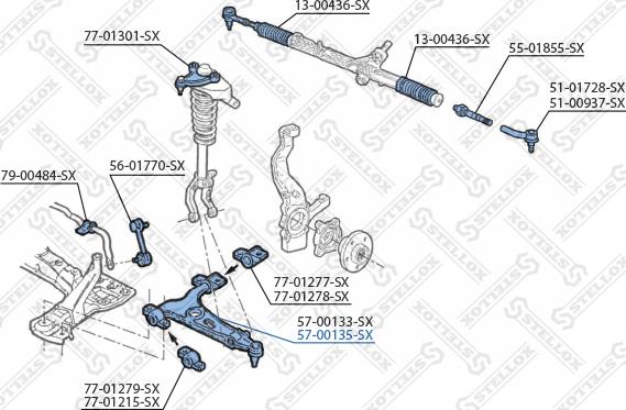 Stellox 57-00135-SX - Bras de liaison, suspension de roue droxauto.com