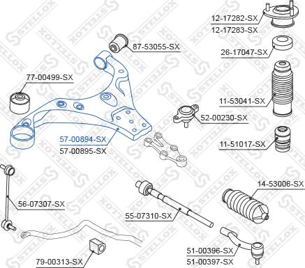 Stellox 57-00894-SX - Bras de liaison, suspension de roue droxauto.com