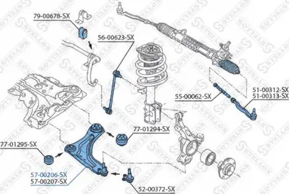 Stellox 57-00206-SX - Bras de liaison, suspension de roue droxauto.com