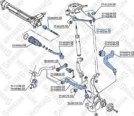 Stellox 57-00237-SX - Bras de liaison, suspension de roue droxauto.com