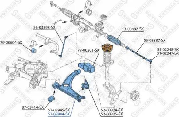 Stellox 57-03944-SX - Bras de liaison, suspension de roue droxauto.com