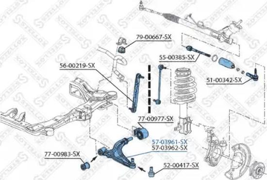 Stellox 57-03961-SX - Bras de liaison, suspension de roue droxauto.com