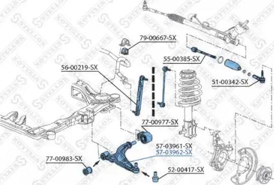 Stellox 57-03962-SX - Bras de liaison, suspension de roue droxauto.com