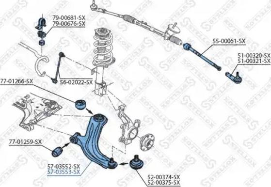 Stellox 57-03553-SX - Bras de liaison, suspension de roue droxauto.com