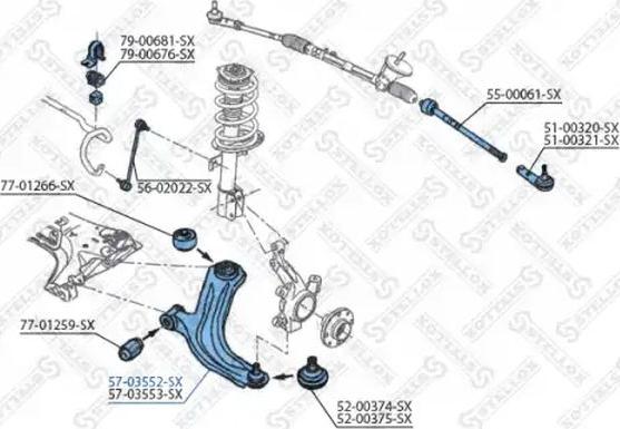 Stellox 57-03552-SX - Bras de liaison, suspension de roue droxauto.com