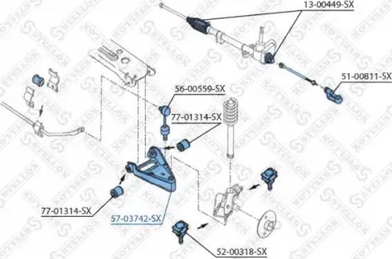 Stellox 57-03742-SX - Bras de liaison, suspension de roue droxauto.com