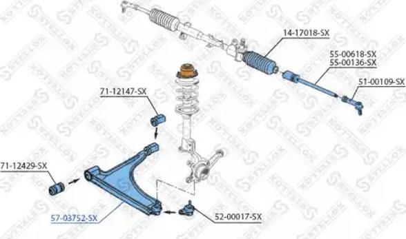 Stellox 57-03752-SX - Bras de liaison, suspension de roue droxauto.com