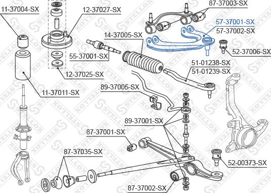 Stellox 57-37001-SX - Bras de liaison, suspension de roue droxauto.com