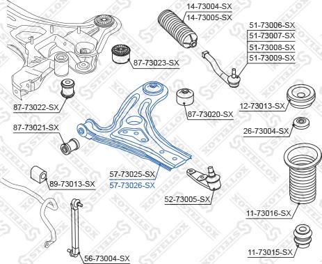 Stellox 57-73026-SX - Bras de liaison, suspension de roue droxauto.com