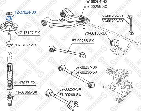 Stellox 12-37024-SX - Roulement, coupelle de suspension droxauto.com