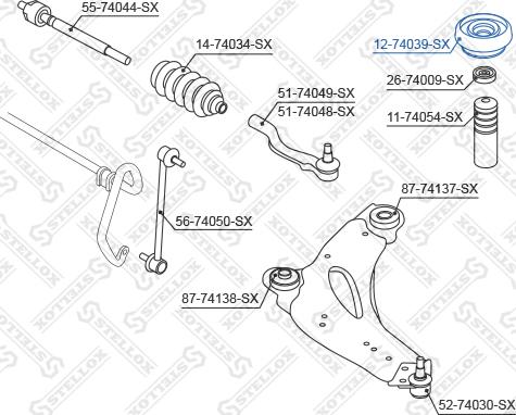 Stellox 12-74039-SX - Coupelle de suspension droxauto.com