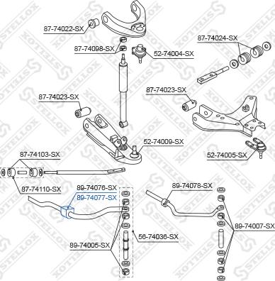 Stellox 89-74077-SX - Coussinet de palier, stabilisateur droxauto.com