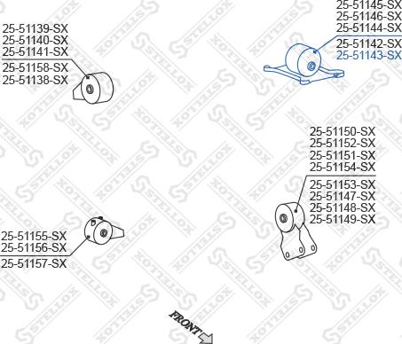 Stellox 25-51143-SX - Support moteur droxauto.com