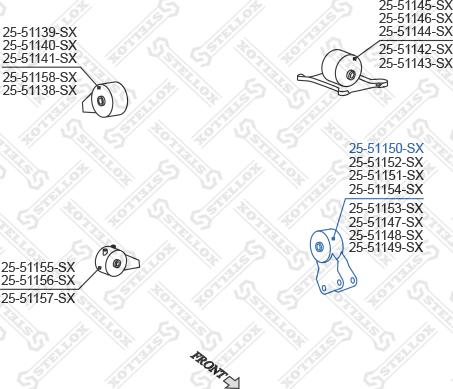 Stellox 25-51150-SX - Support moteur droxauto.com