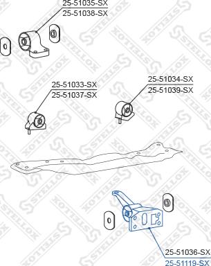 Stellox 25-51119-SX - Support moteur droxauto.com
