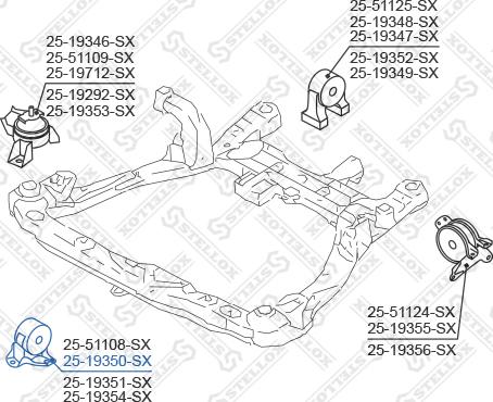 Stellox 25-19350-SX - Support moteur droxauto.com