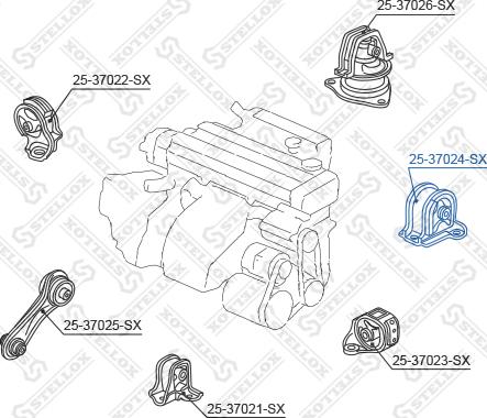 Stellox 25-37024-SX - Support moteur droxauto.com