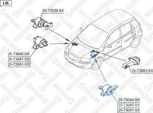 Stellox 25-73045-SX - Support moteur droxauto.com