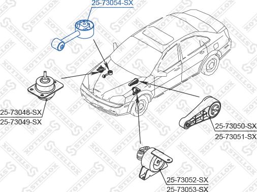 Stellox 25-73054-SX - Support moteur droxauto.com
