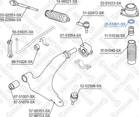 Stellox 26-51001-SX - Coupelle de suspension droxauto.com