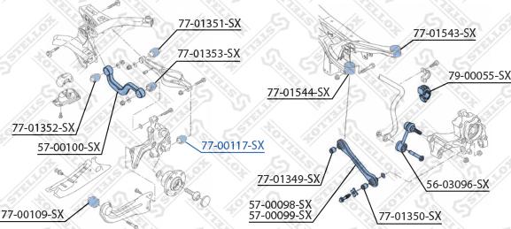 Stellox 77-00117-SX - Suspension, bras de liaison droxauto.com
