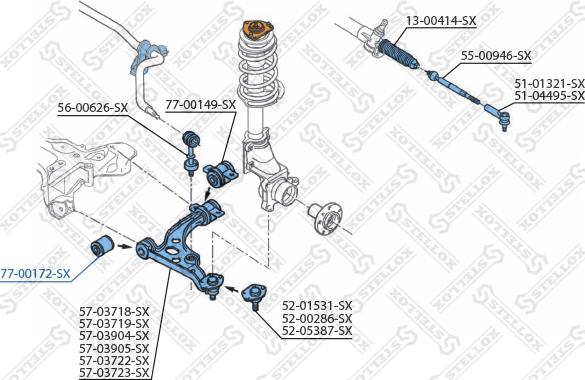 Stellox 77-00172-SX - Suspension, bras de liaison droxauto.com