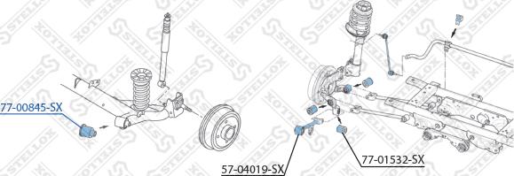Stellox 77-00845-SX - Suspension, bras de liaison droxauto.com