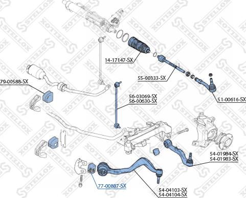 Stellox 77-00887-SX - Suspension, bras de liaison droxauto.com