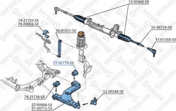 Stellox 77-00779-SX - Suspension, bras de liaison droxauto.com