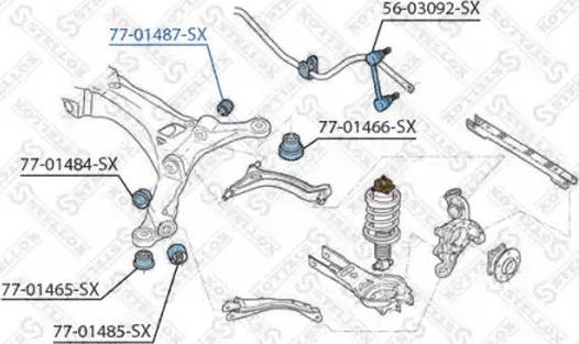 Stellox 77-01487-SX - Suspension, bras de liaison droxauto.com