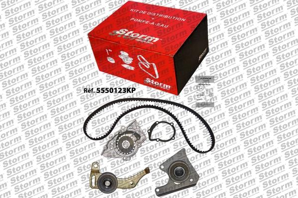 Storm 5550123KP - Pompe à eau + kit de courroie de distribution droxauto.com